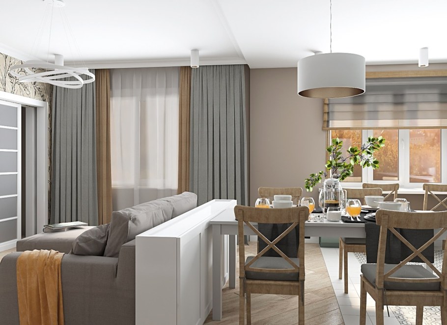 Кухня гостиная 35 метров