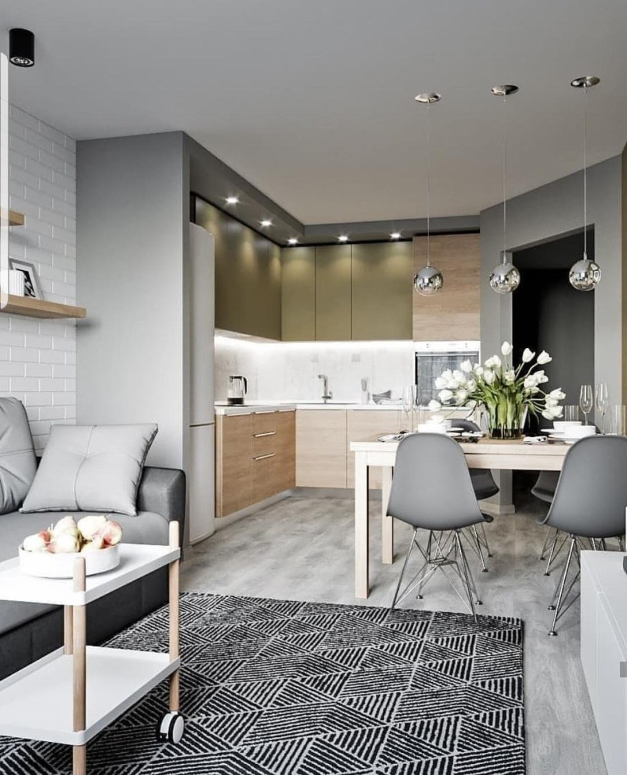 Пик евродвушка кухня гостиная