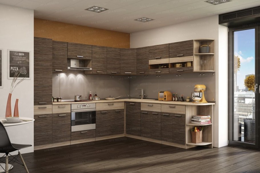 Кухня Эра зебрано угловая