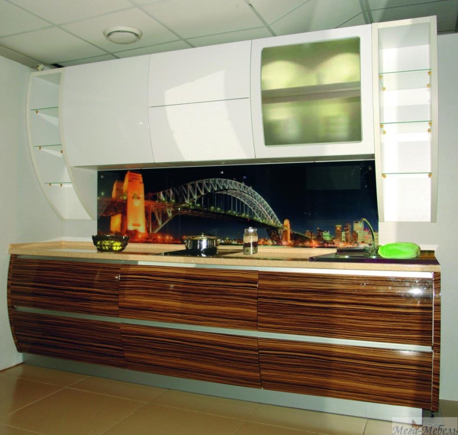 Зебрано фасады для кухни