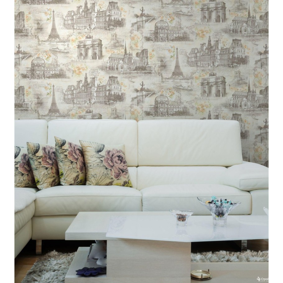 Обои палитра в интерьере