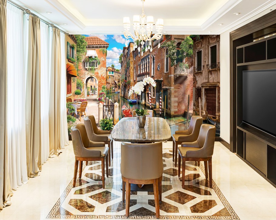 Affresco фрески в интерьере кухни