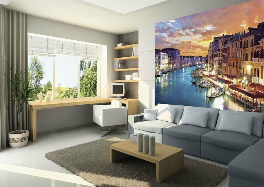 Фотообои Венеция в интерьере