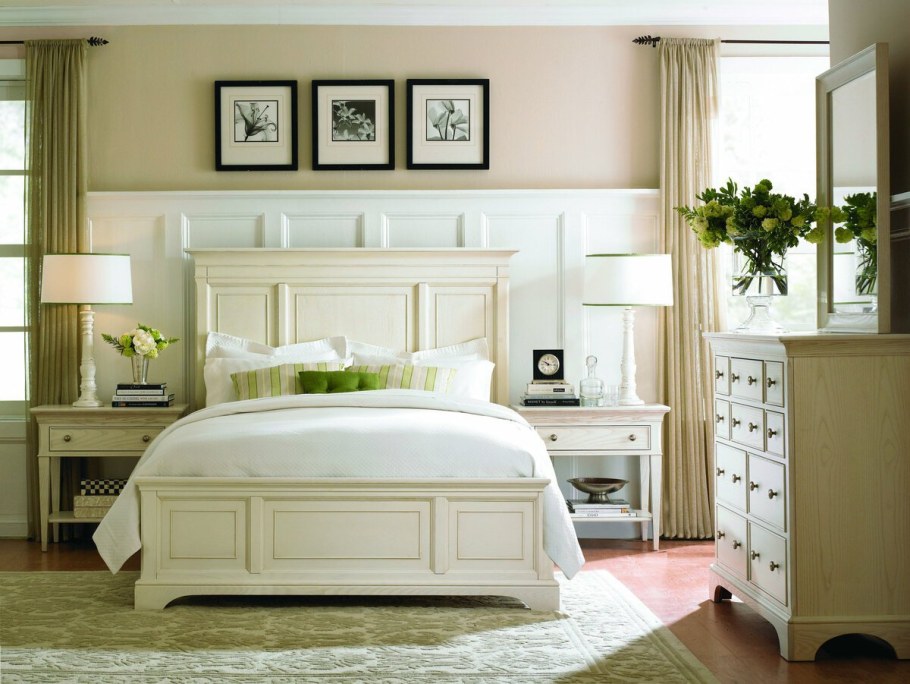 Спальня цвет слоновая кость