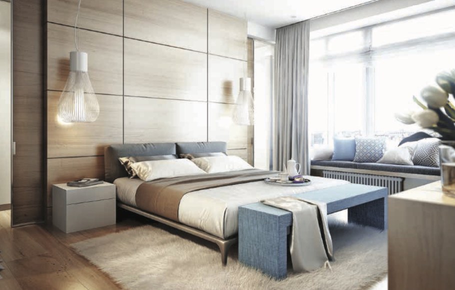 Современный интерьер спальни