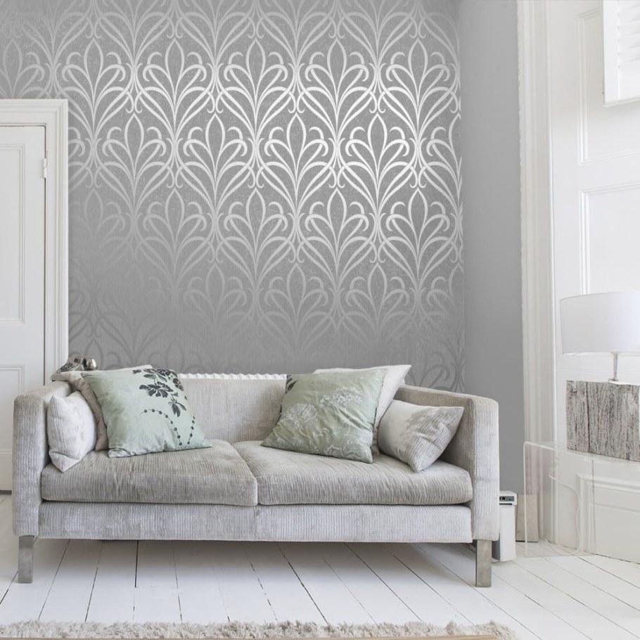 Ромбы на стене в интерьере