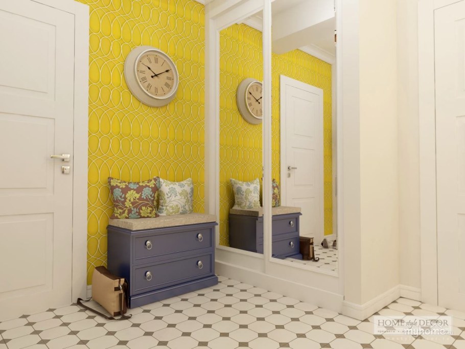 Лимонный цвет прихожей