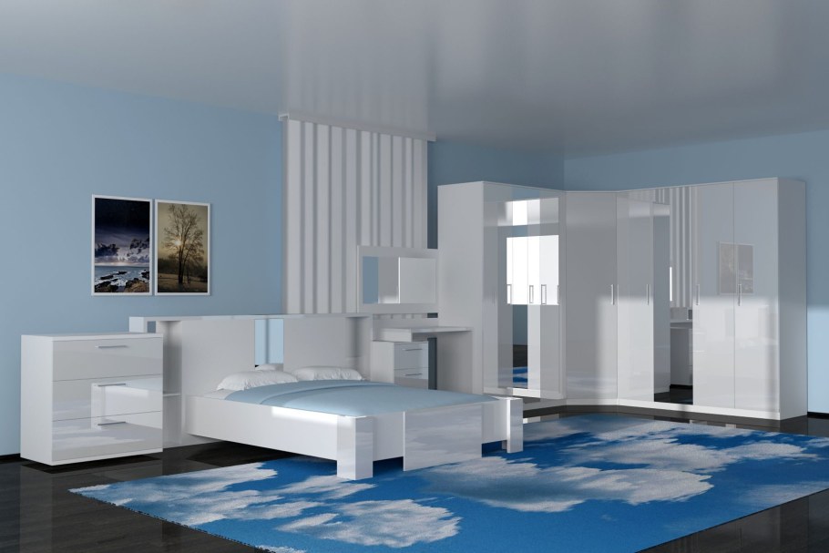 Спальня «Глосс» (белый глянец)