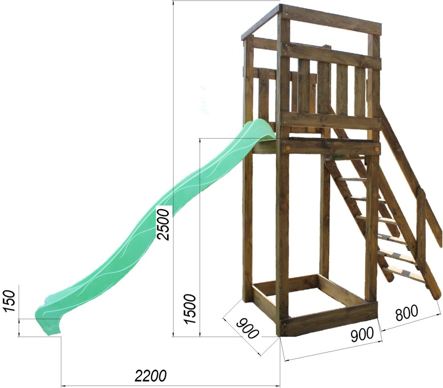 Детские горки из дерева