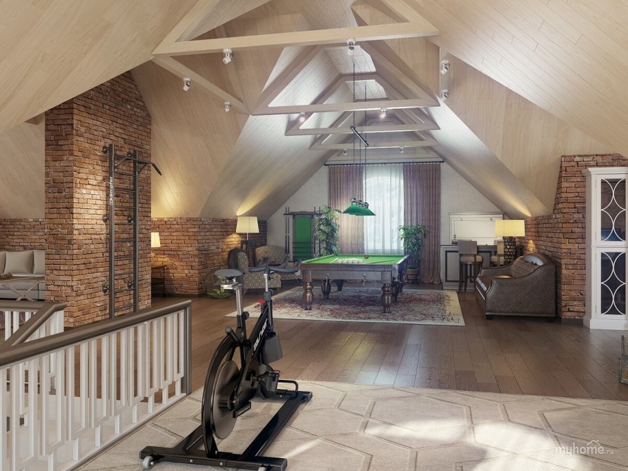 Отделка мансарды