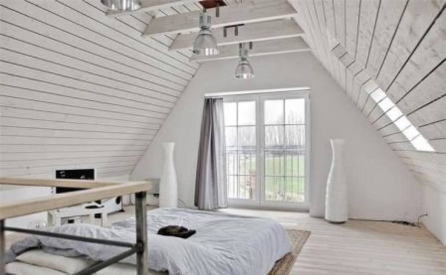 Двухскатная крыша с чердаком