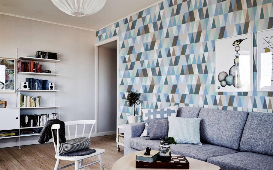 Обои модные тенденции для гостиной