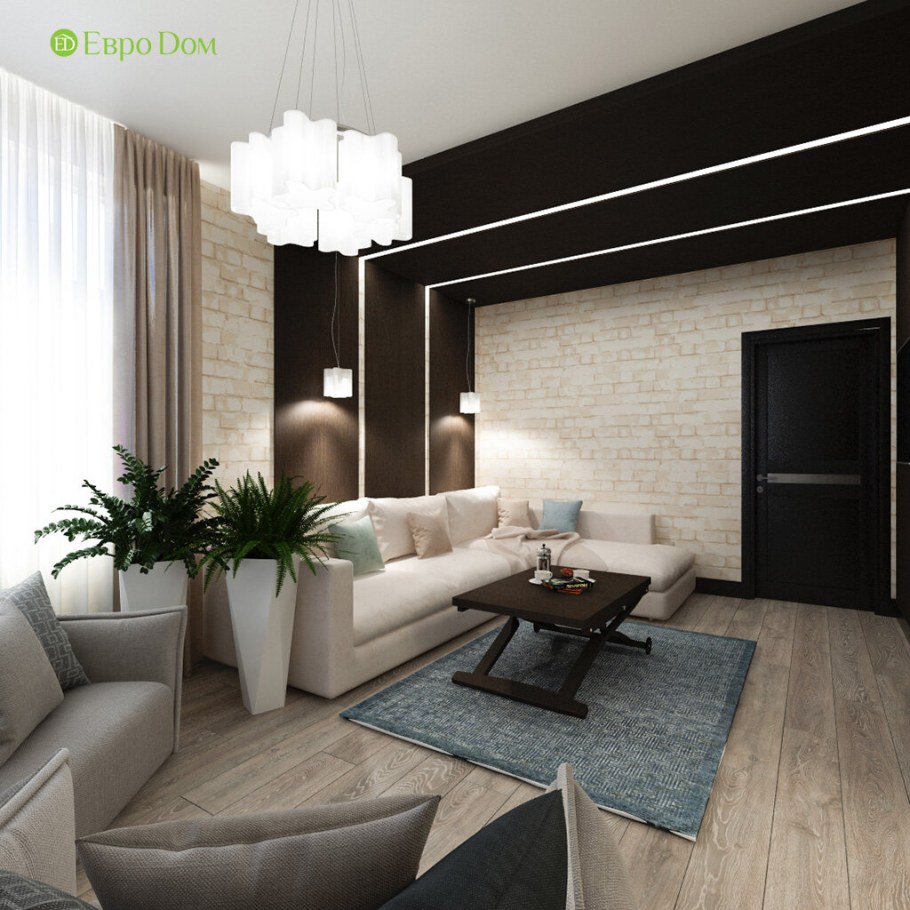 Интерьеры квартир в современном стиле двухкомнатных