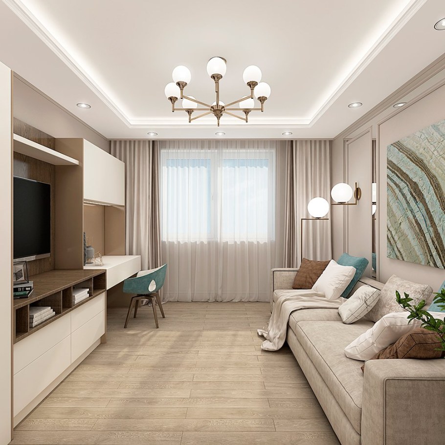 Дизайнерский интерьер двухкомнатной квартиры