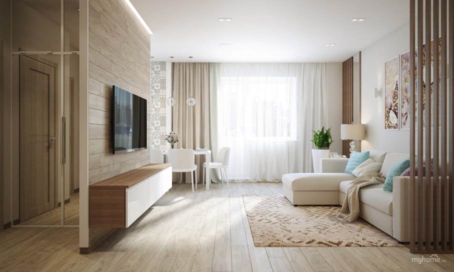 Современный светлый интерьер