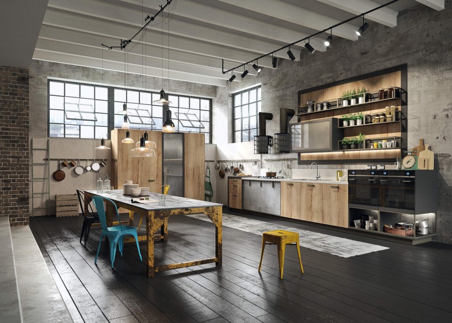 Кухня в стиле Индастриал лофт