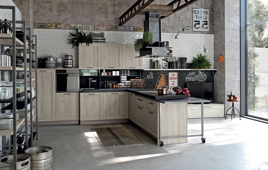 Мебель в кухню лофт индустриал