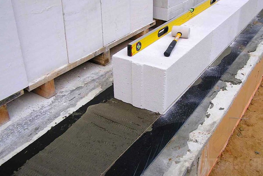 Укладка газобетонный блок в500