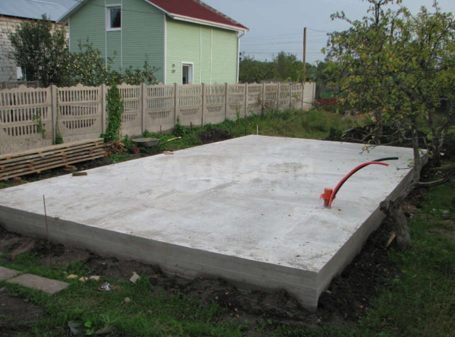 Фундамент плитой под дачный дом 6х6