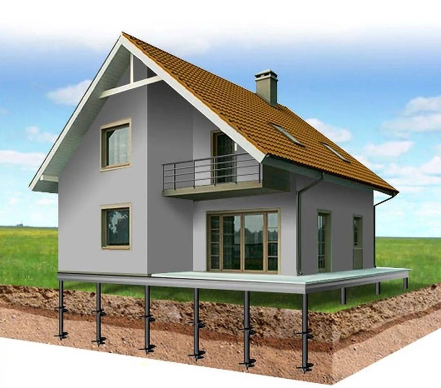 Домм на винтовых сваях