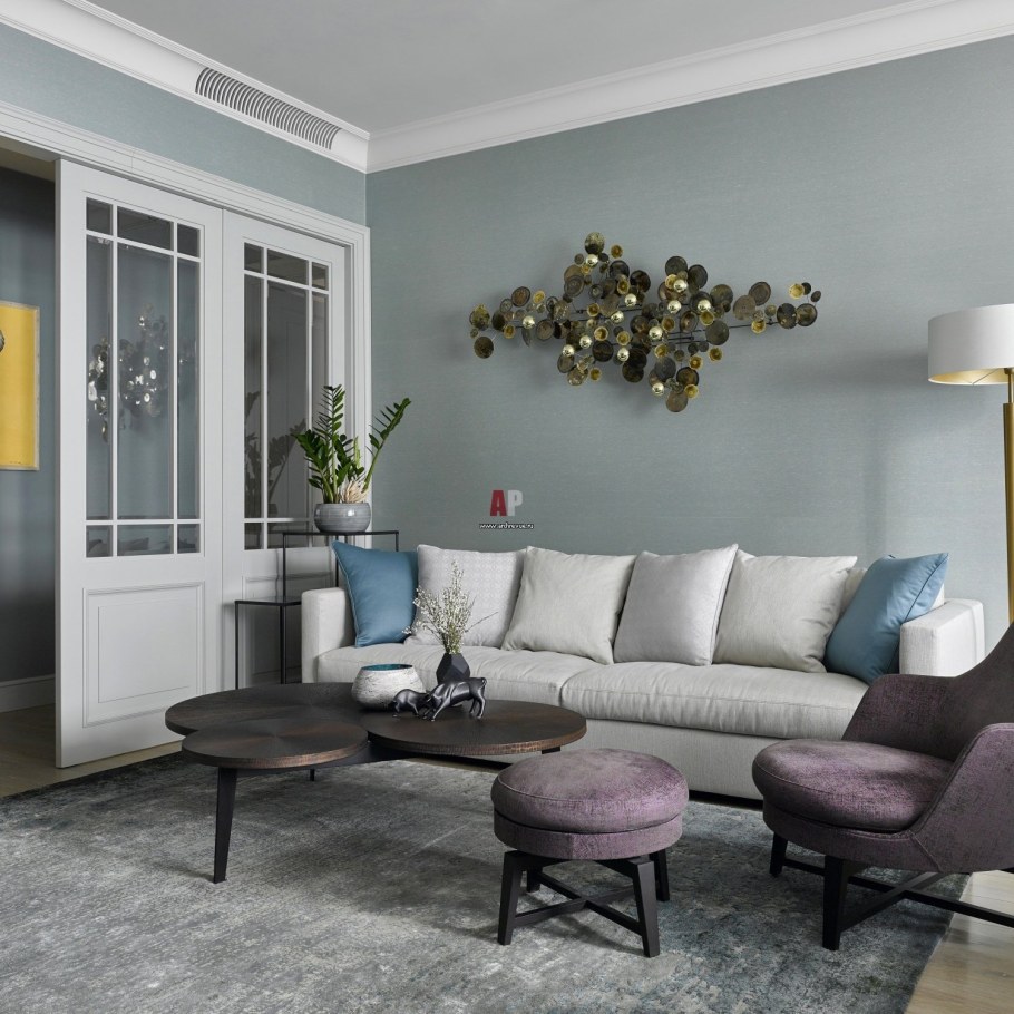 Интерьер в жемчужно серых тонах