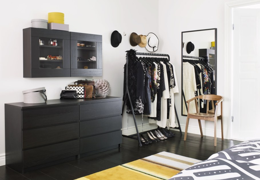 Комод икеа МАЛЬМ черный