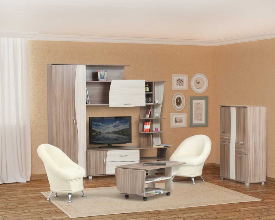 Мебель ясень шимо светлый в интерьере