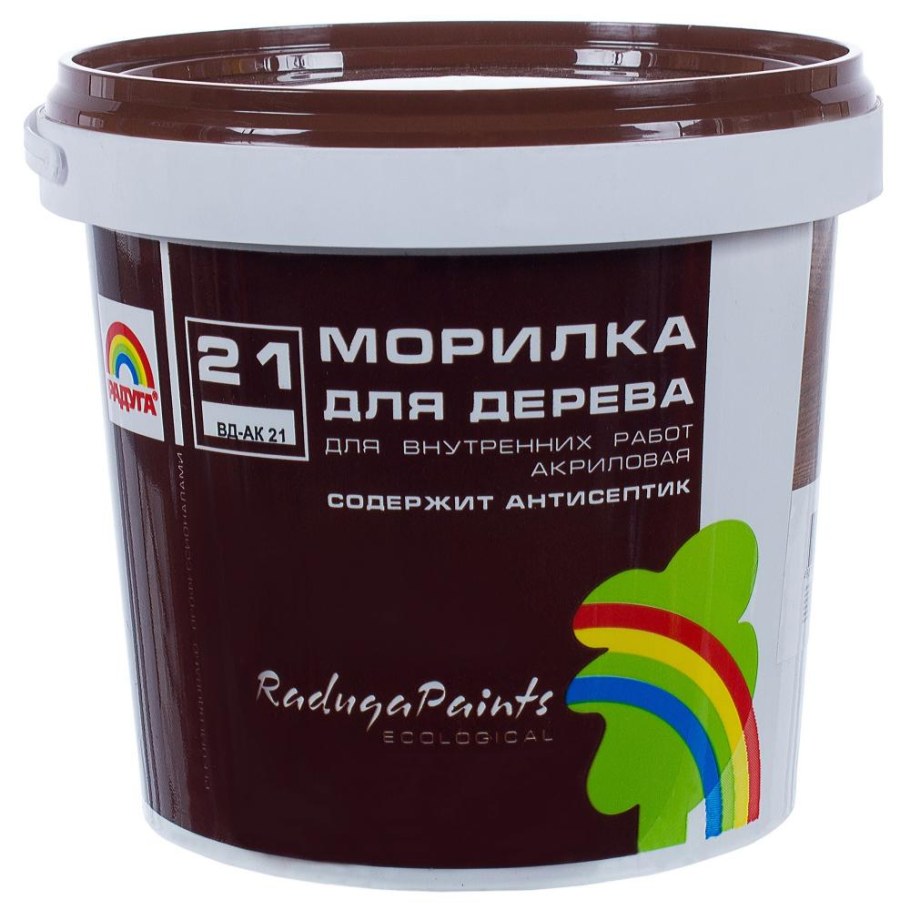 Морилка для дерева акриловая цвета махагон Радуга-21 ВДАК 1