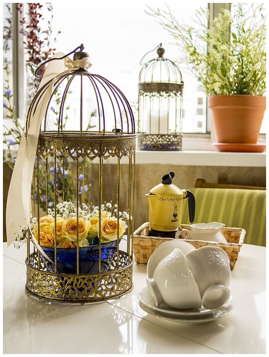 Декоративная клетка в интерьере