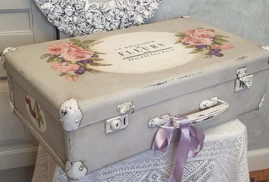 Декупаж чемодана