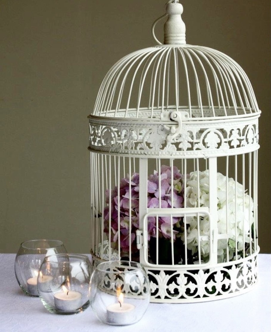 Декор с клеткой для птиц