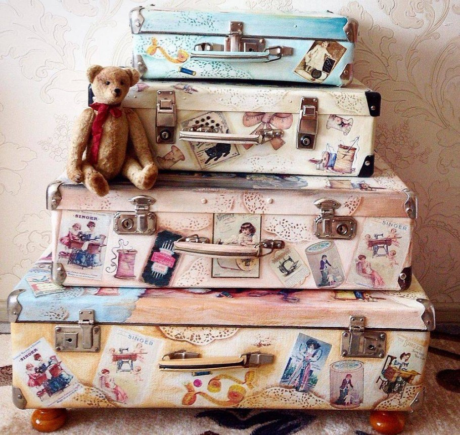 Декорация старого чемодана