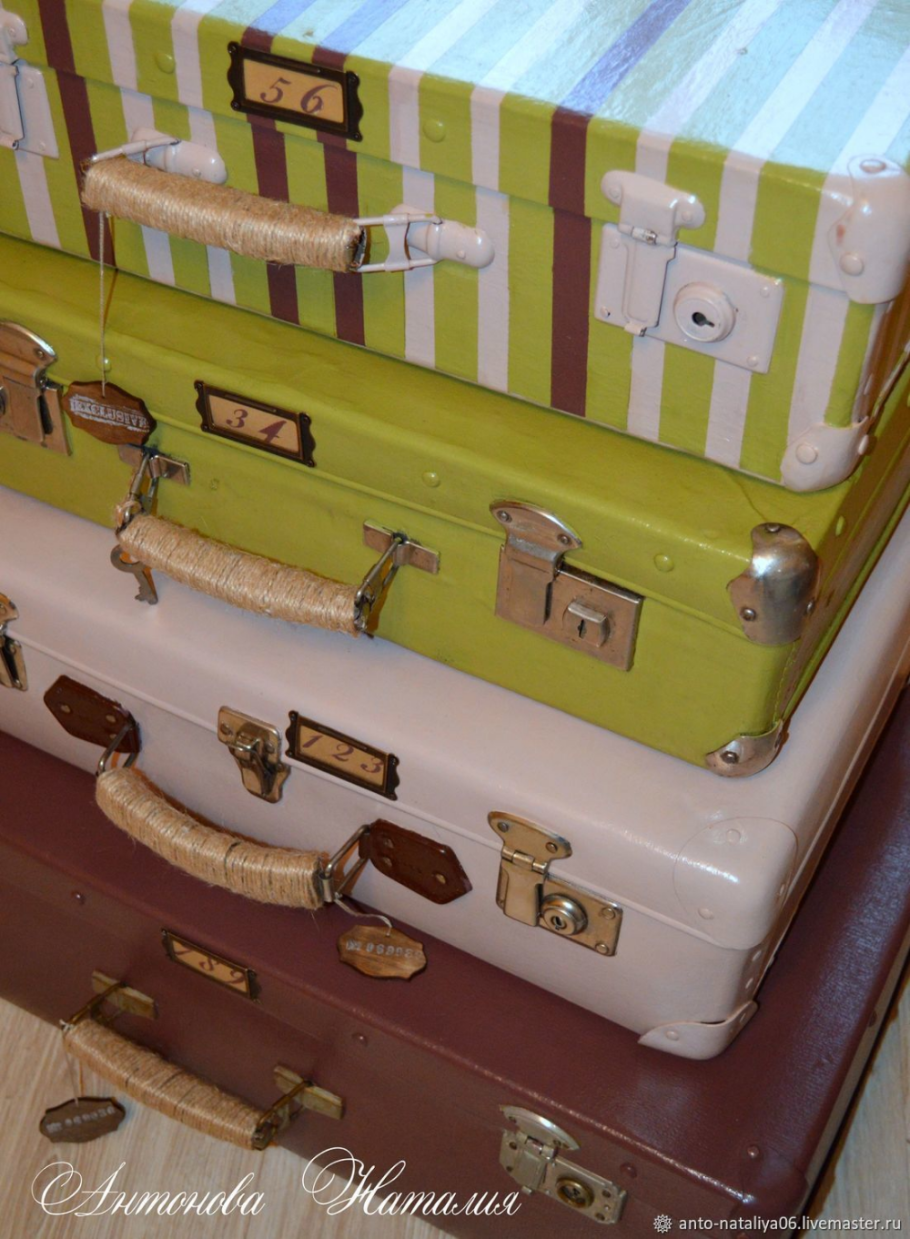 Декор старых чемоданов