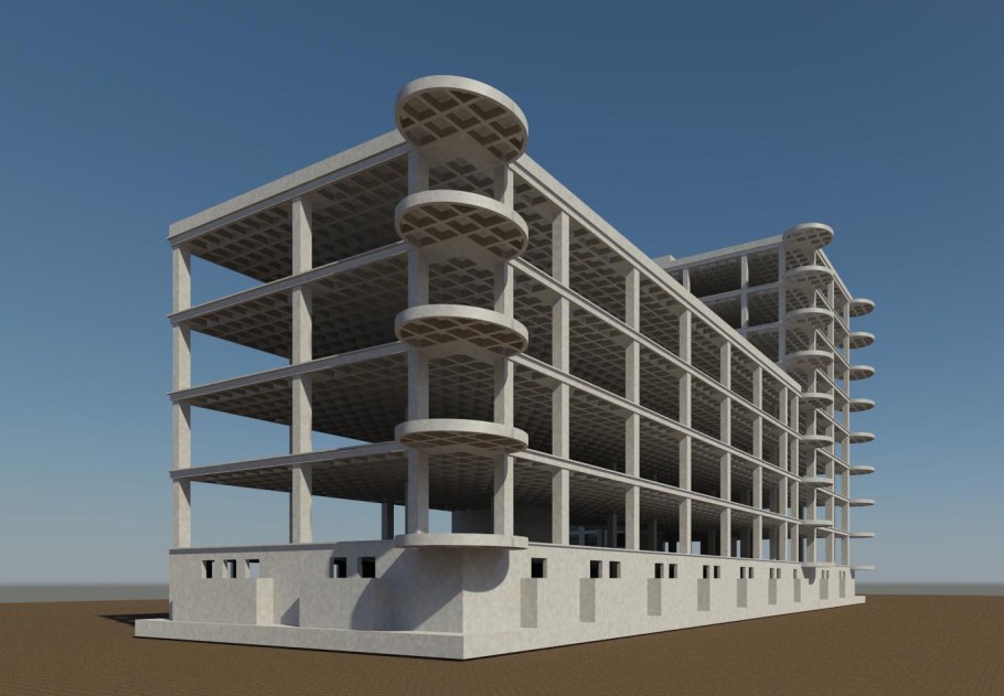 Кессонные железобетонные перекрытия