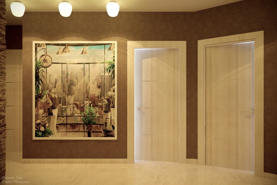 Панно в прихожую в интерьере