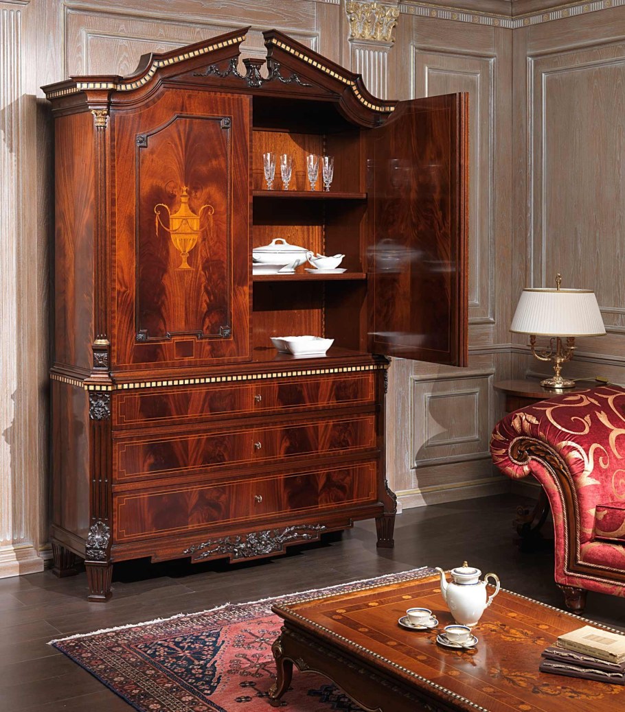 Мебель из красного дерева в интерьере
