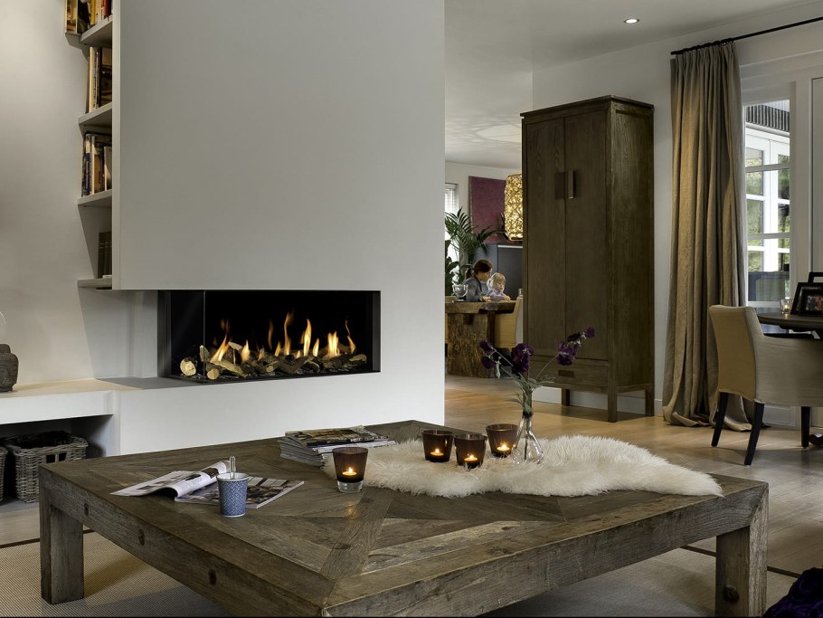 Камин в современном интерьере