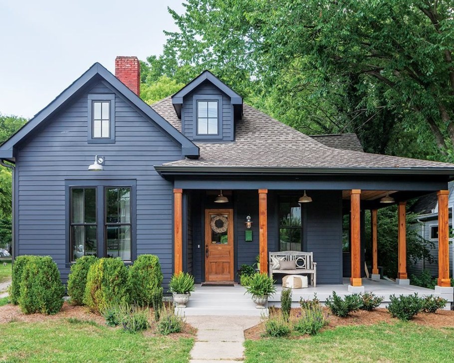 Фармхаус стиль дом экстерьер