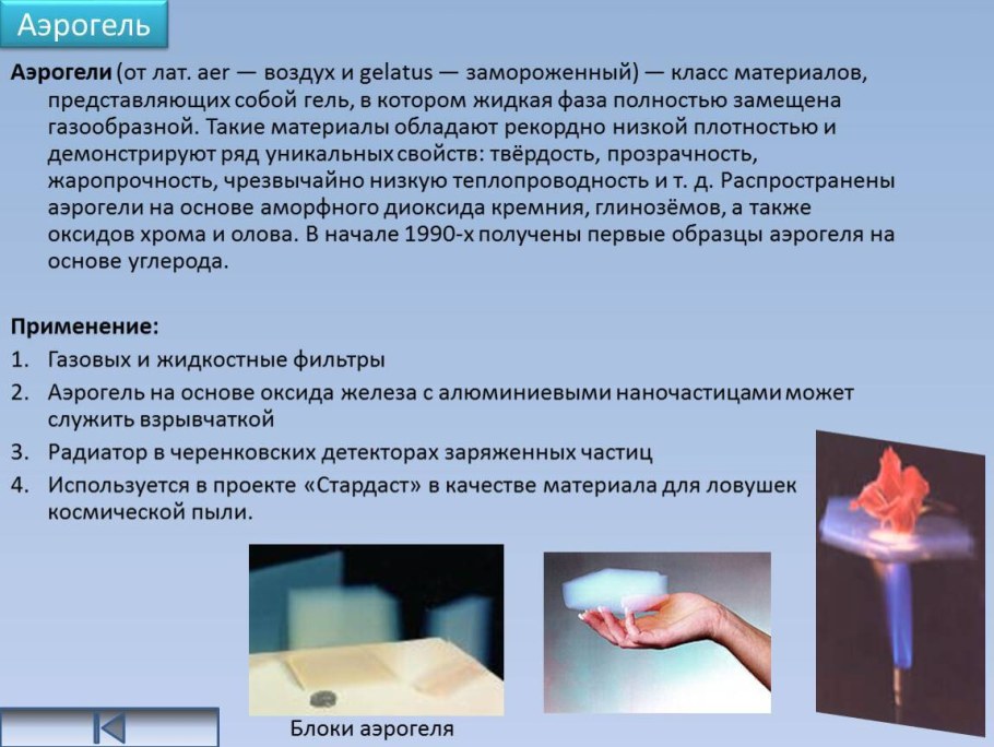 Аэрогель теплопроводность