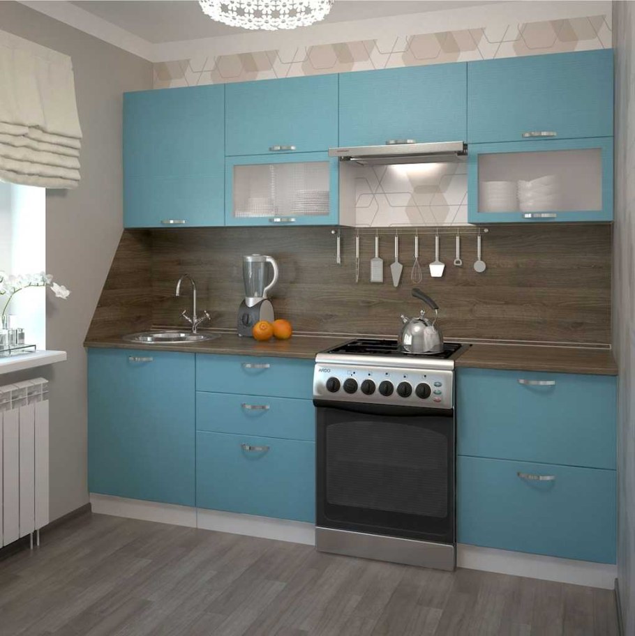 Аквамарин SF 013 матовая кухня