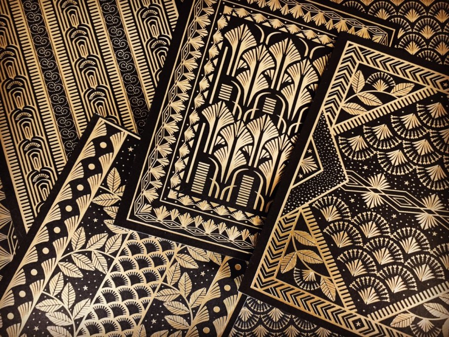 Ар деко Ваканда орнамент