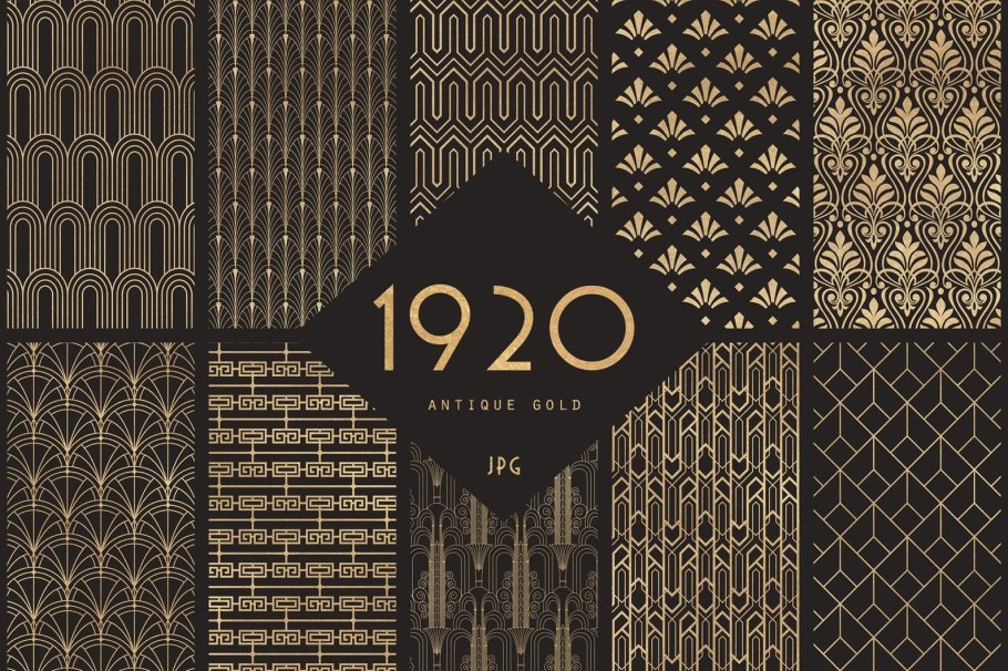 Узор арт деко Гэтсби