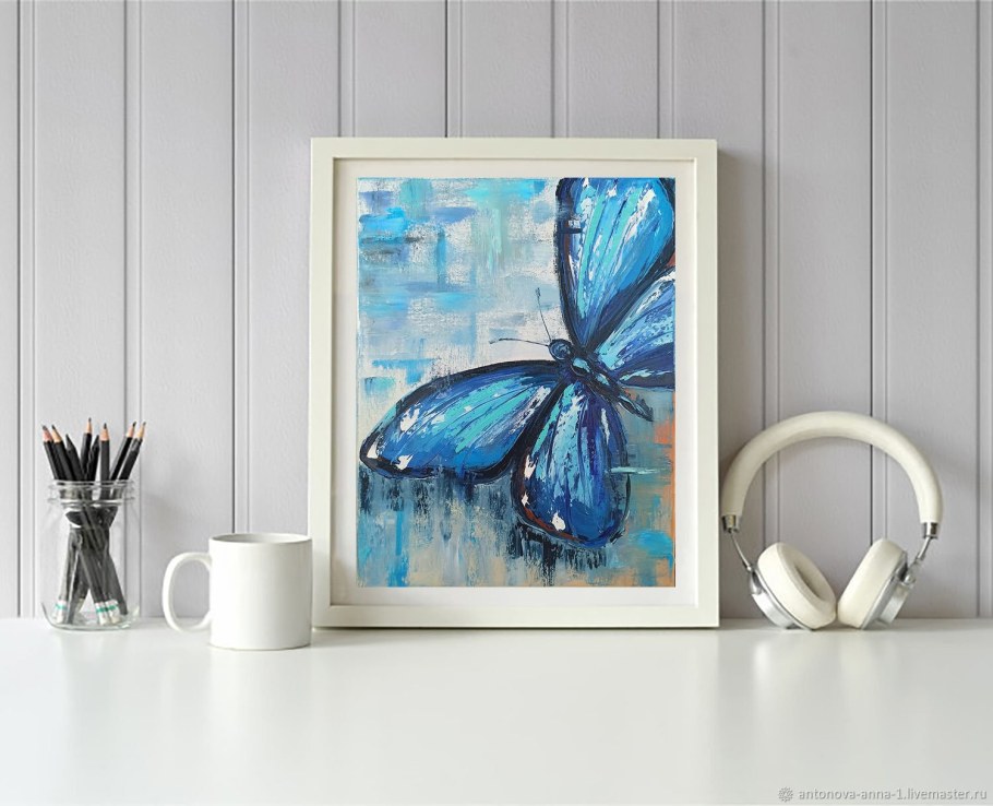 Картины с бабочками дизайн в квартире реальные фото