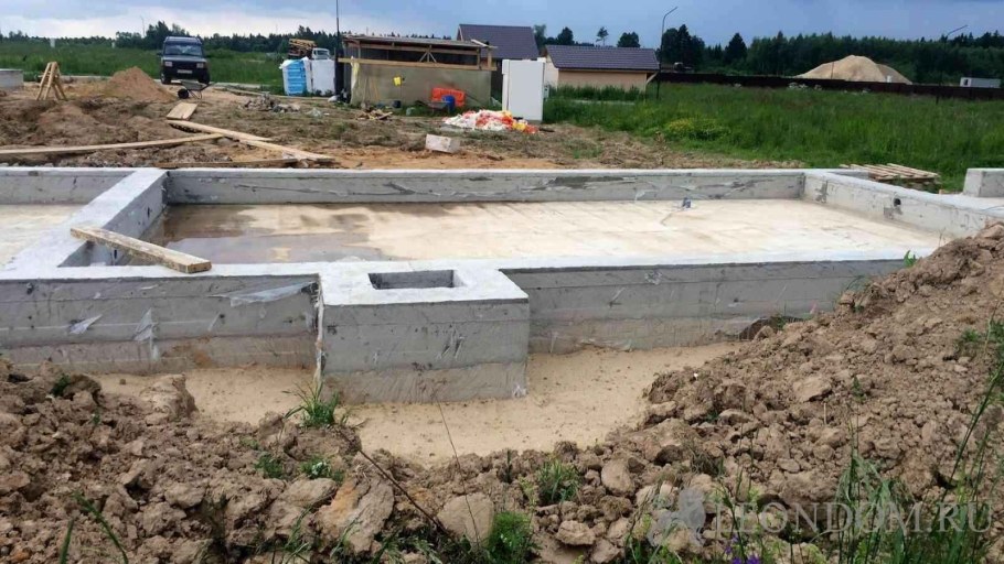 Фундамент для бани из газобетона