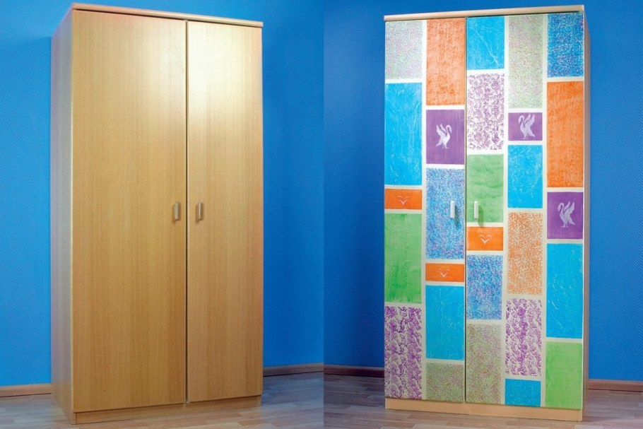 Обклеить шкаф пленкой