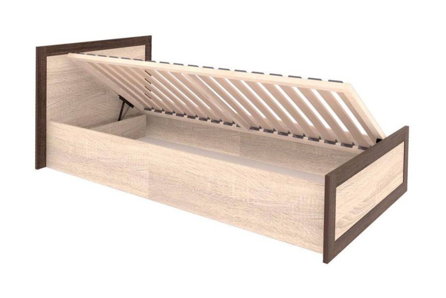 Кровать односпальная Октава 80х200 дуб белорусская Rimas