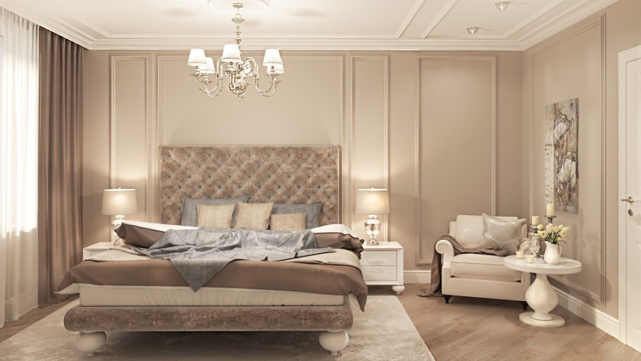 Спальня в неоклассическом стиле