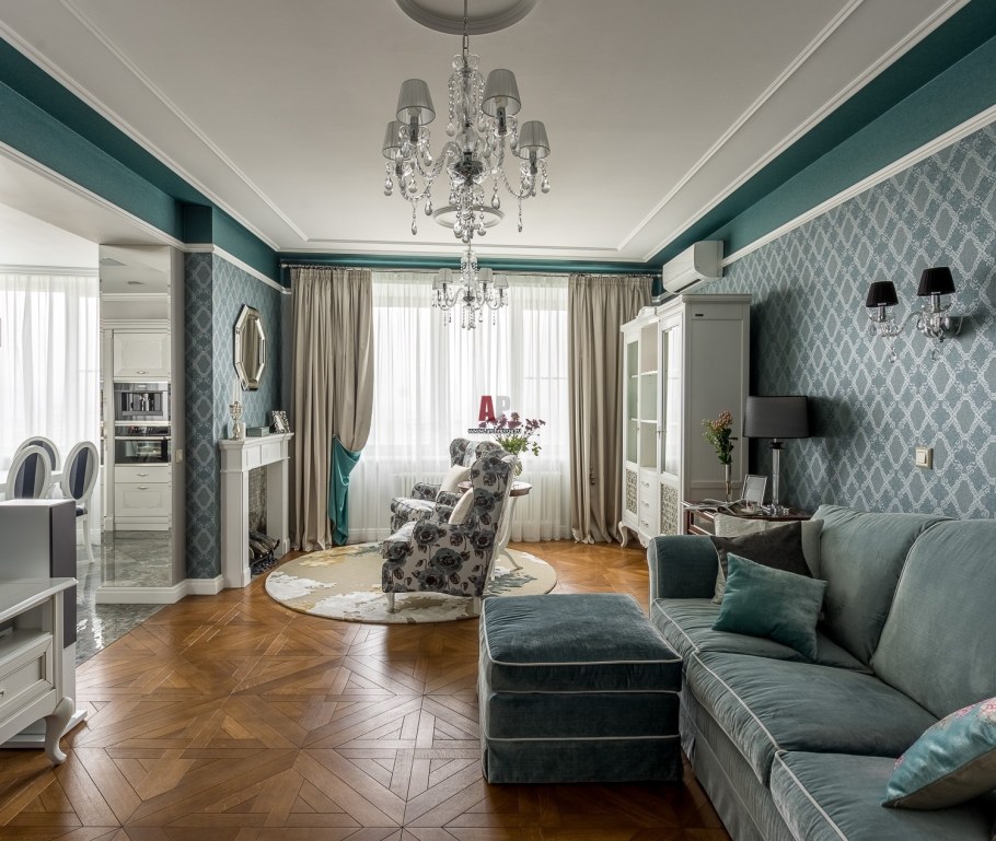 Гостиная стиль Неоклассика Тиффани