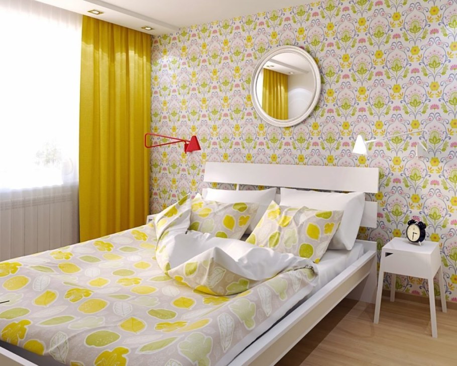 Спальня в желтом цвете