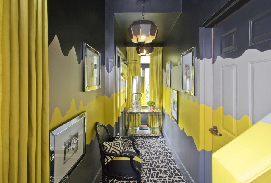 Серый и желтый в интерьере